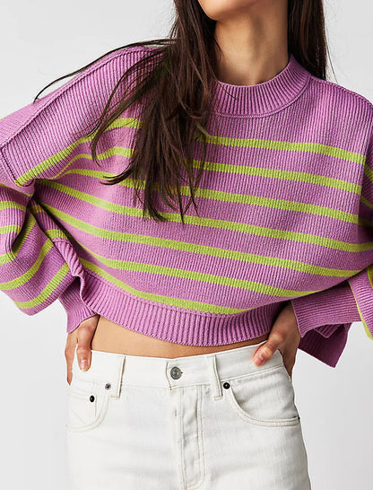 Cropped Striped Sweater