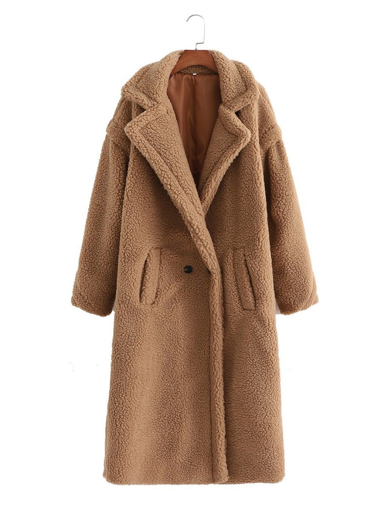 Teddy Coat with Notched Lapels