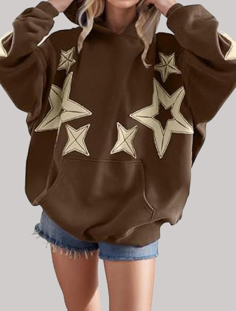 Star Patch Hooded Top