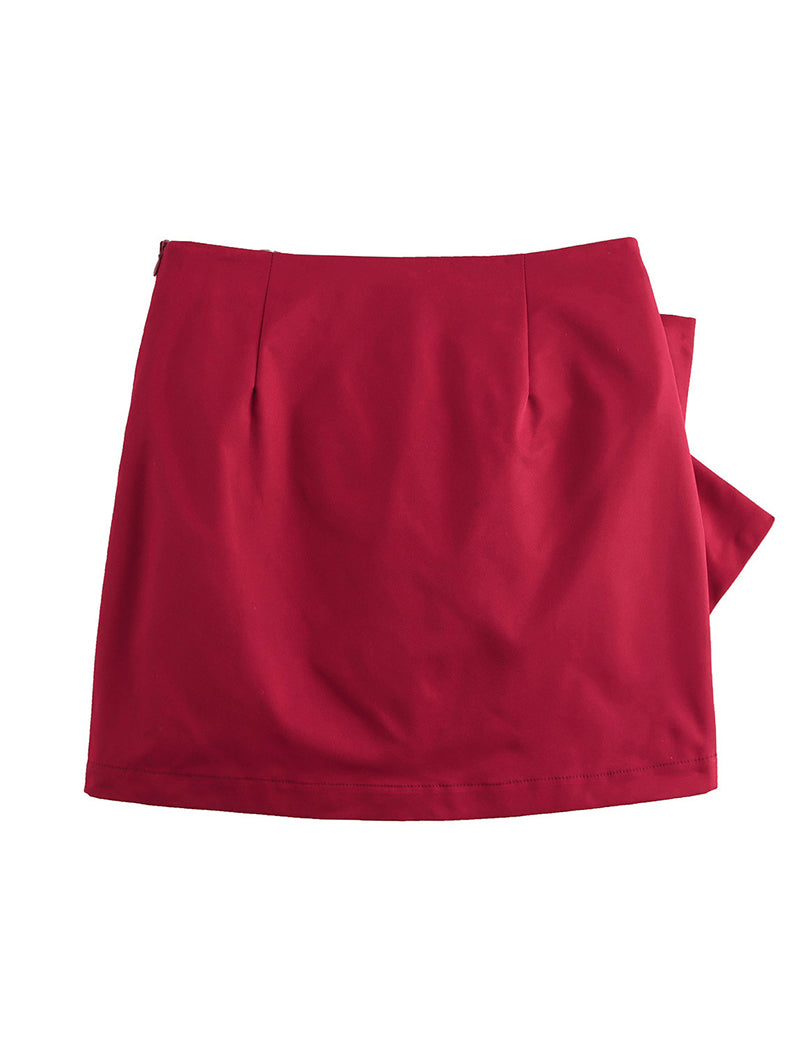 Bow Detail Mini Skirt