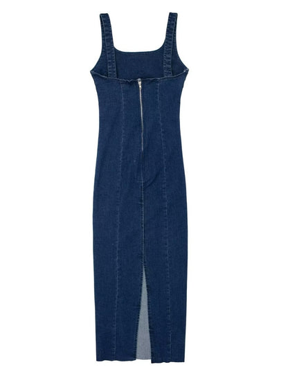 Fitted Denim Bodycon Dress