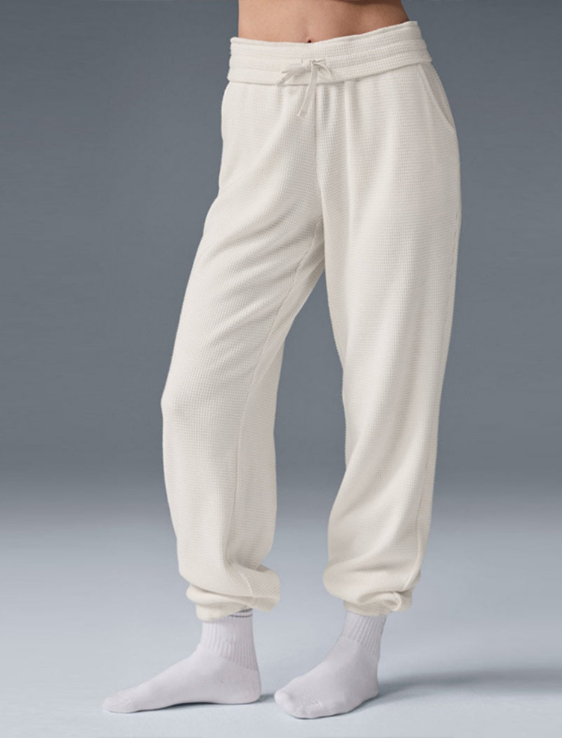 High-Waisted Ribbed Jogger Pants