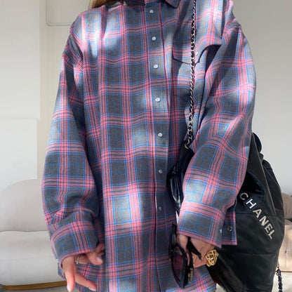 Plaid Button-Up Shirt