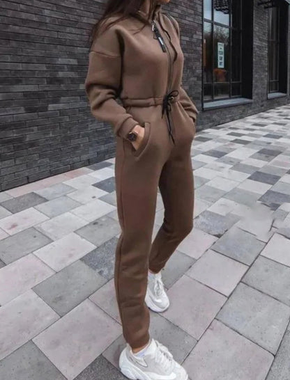 Relaxed Fit Hooded Jumpsuit