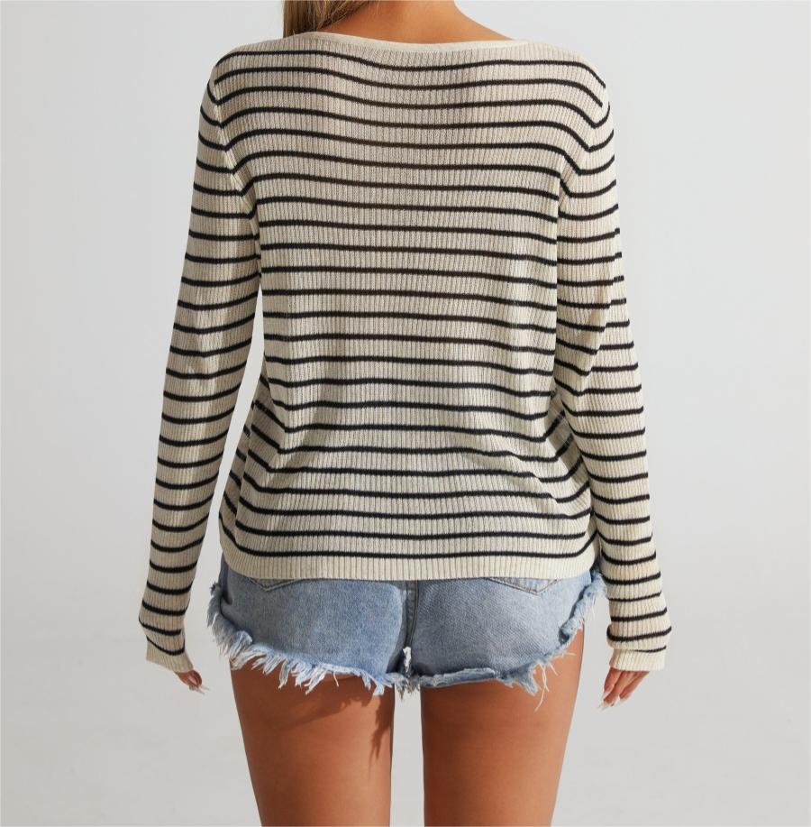 Striped Long-Sleeve Top