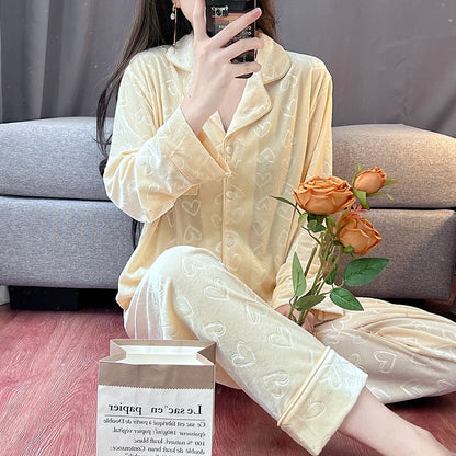 Heart Print Pajama Set