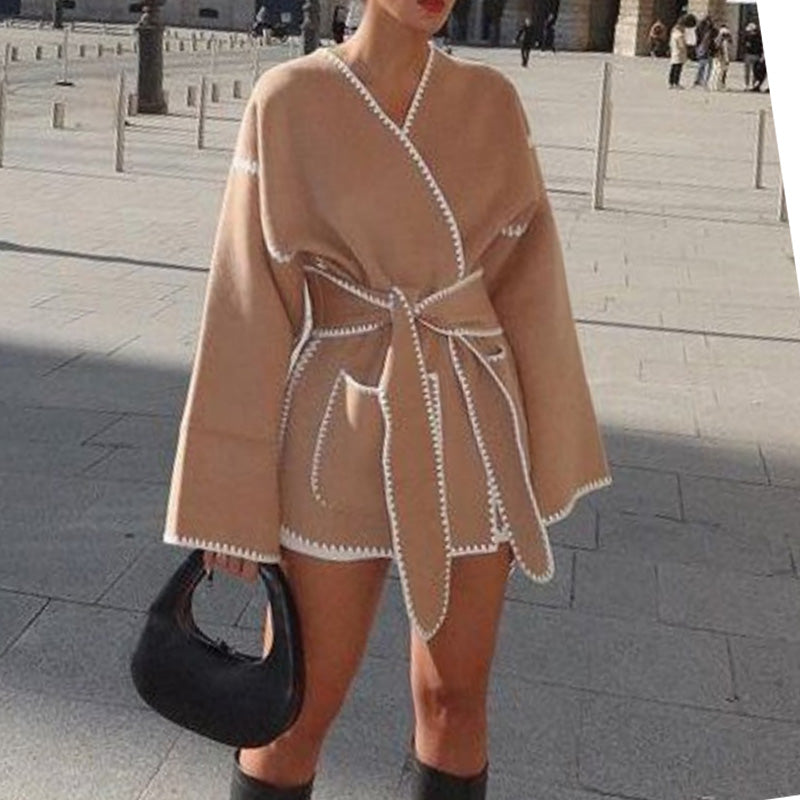 Oversized Belted Wrap Coat