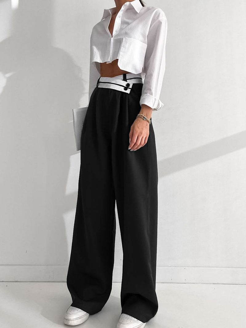 Wide-Leg High-Waist Pants