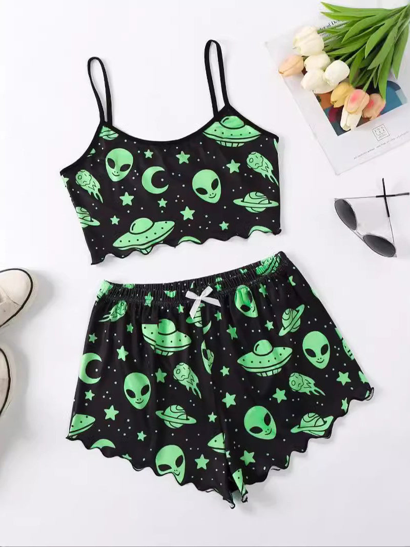 Alien Print Cami and Shorts Set