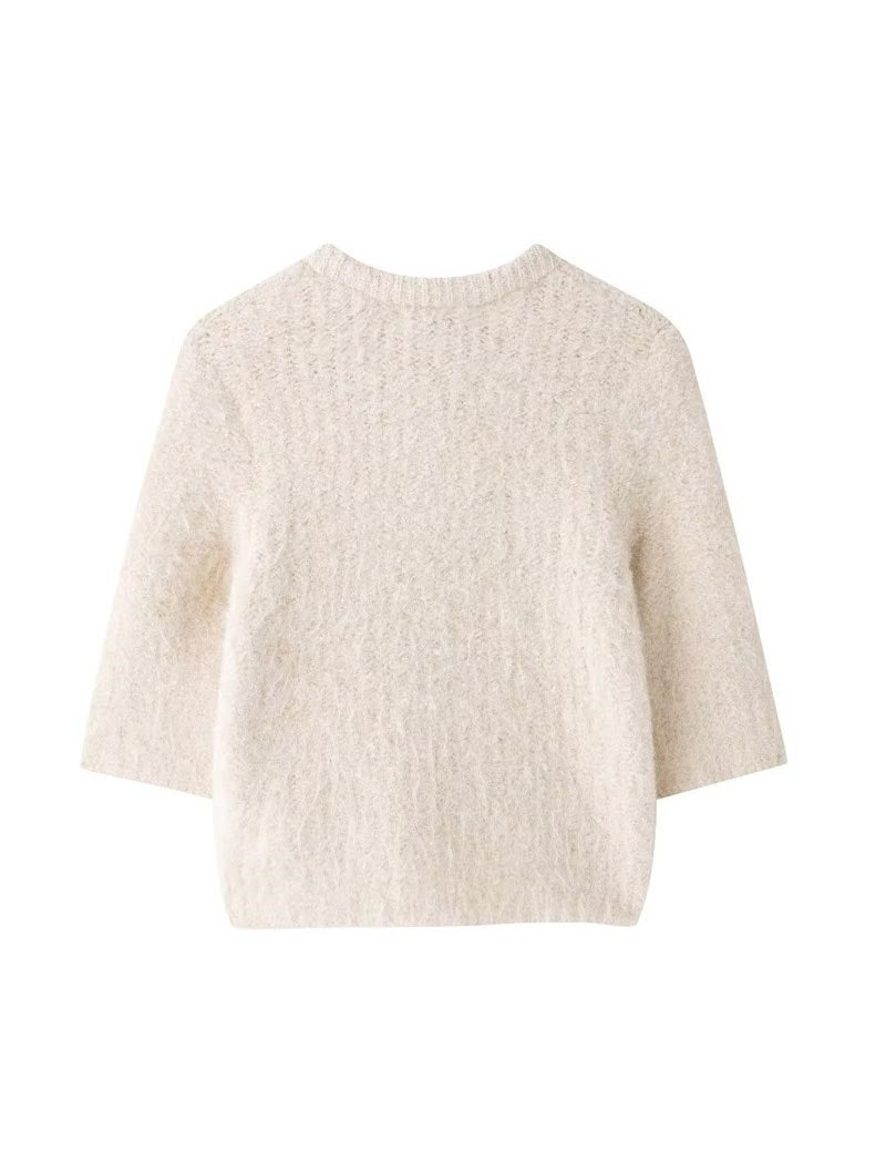 Mesh Butterfly Knot Knit Top