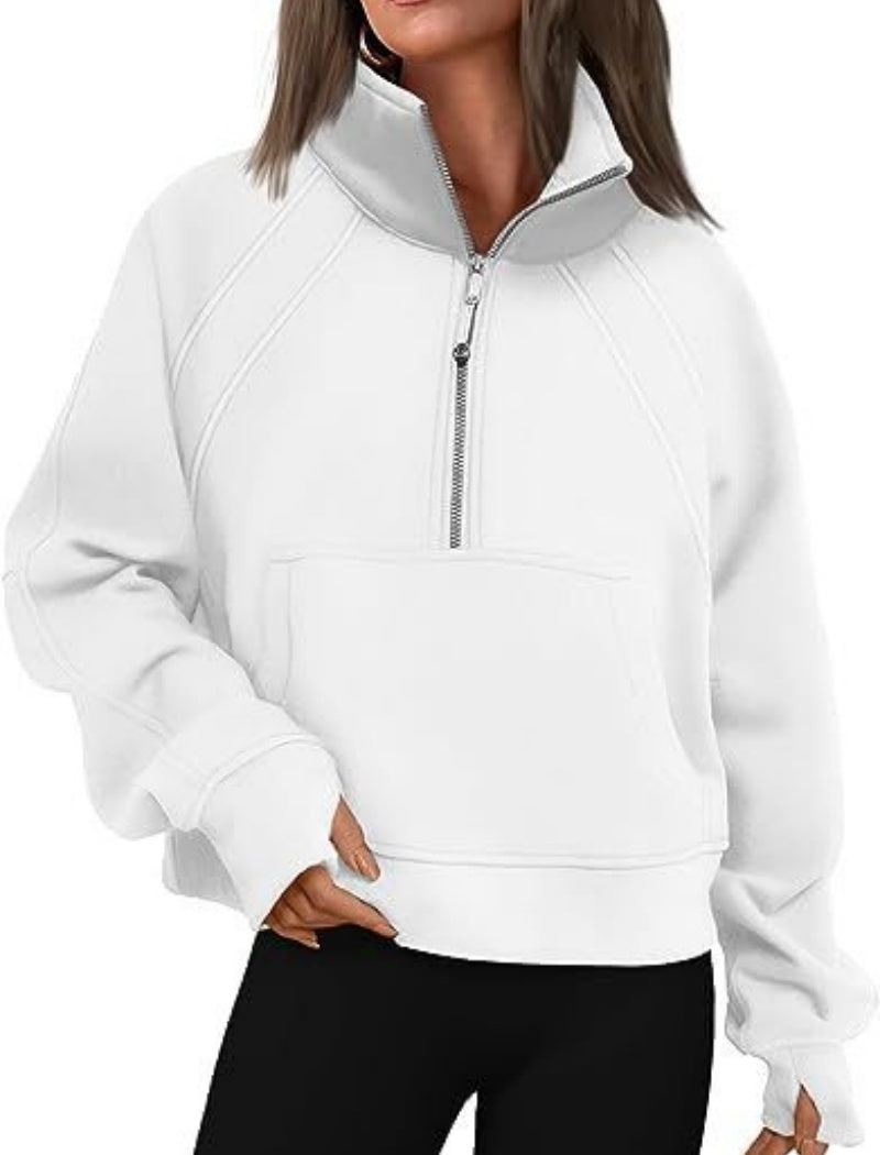 Quarter-Zip Pullover with Front Pocket