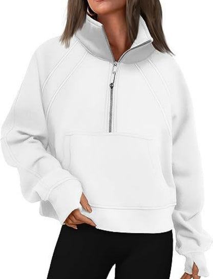 Quarter-Zip Pullover with Front Pocket