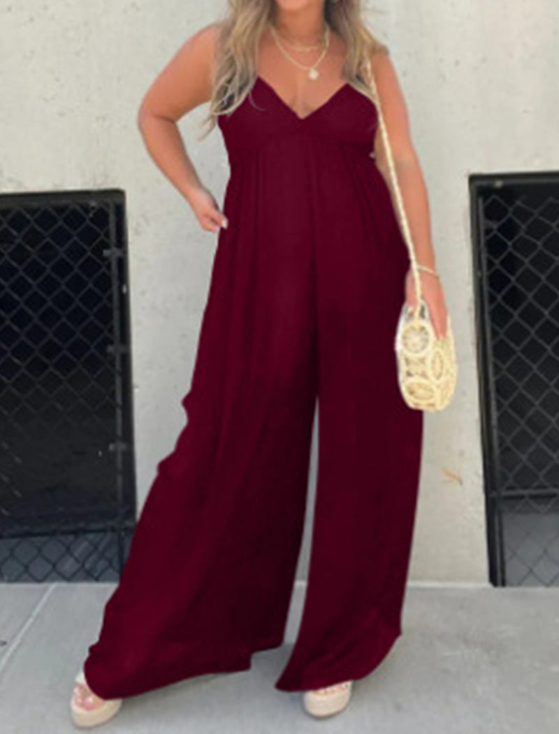 Sleeveless Wide-Leg Jumpsuit