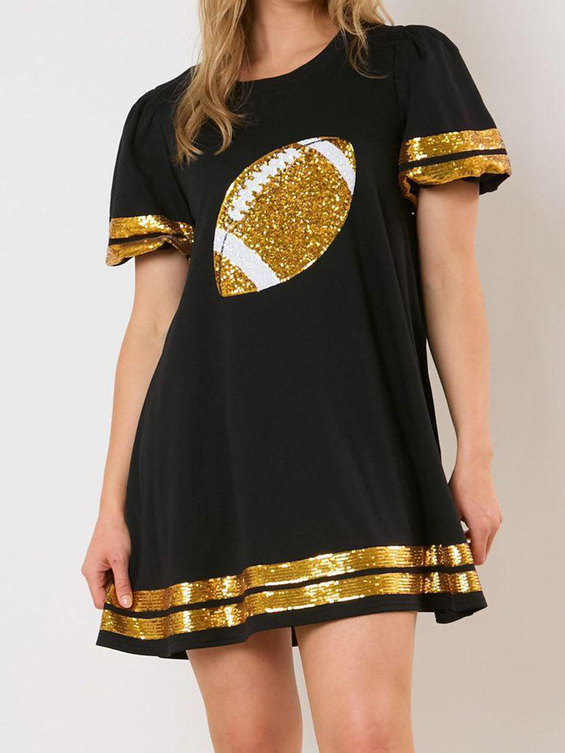 Glitter Football Mini Dress