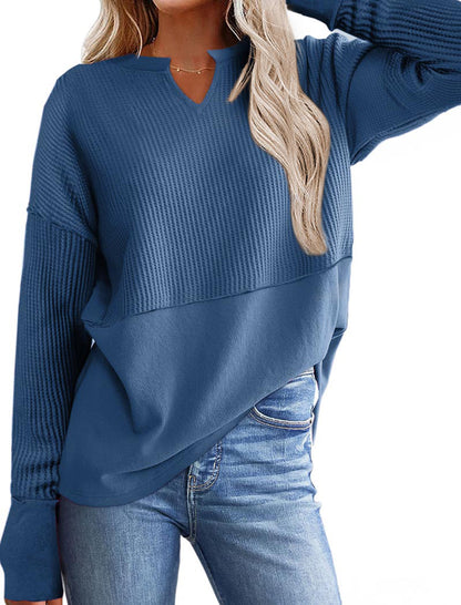 Patchwork Long-Sleeve Top