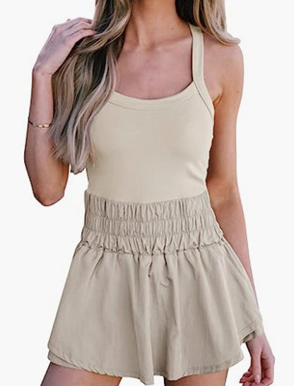 Ruched Waist Cami Romper