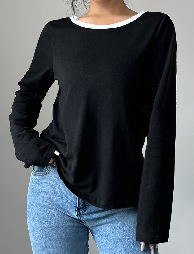 Bow Tie Long Sleeve Top