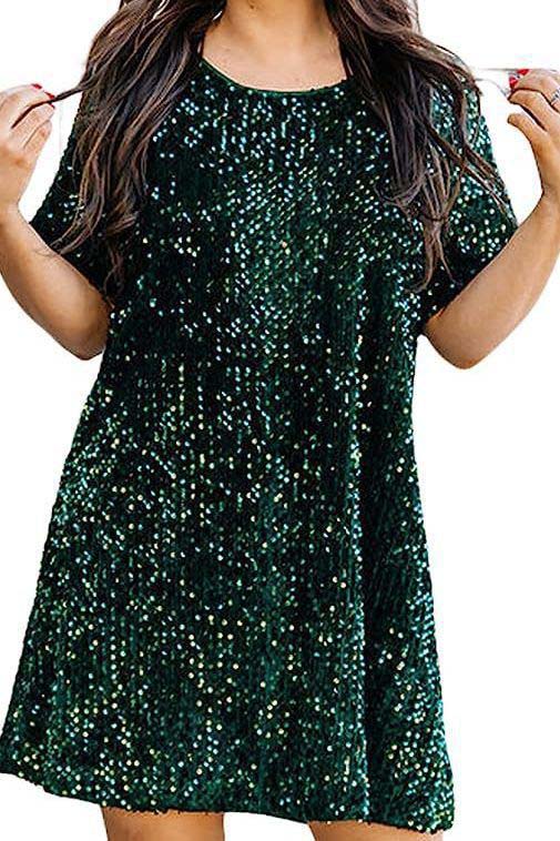 Glitter Swing Mini Dress