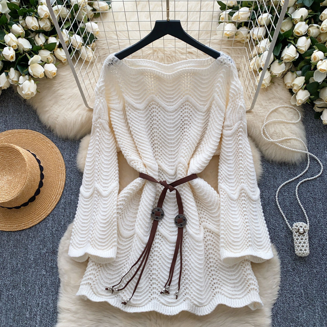 Knit Belted Sweater