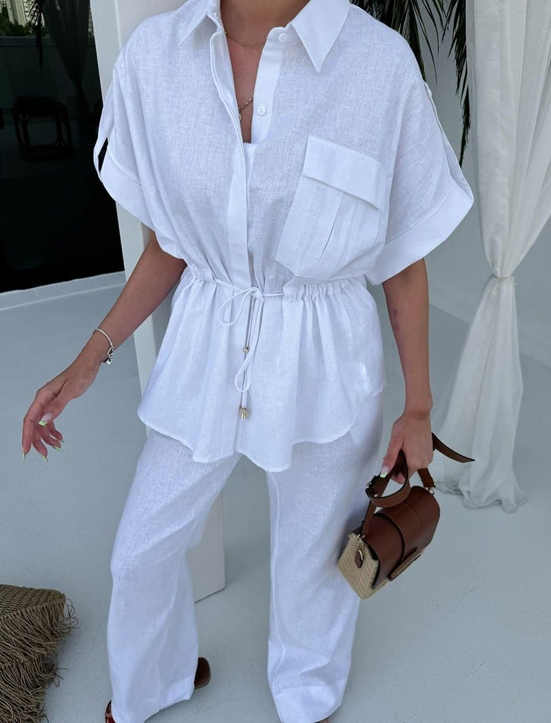 Drawstring Pocket Two-Piece Set