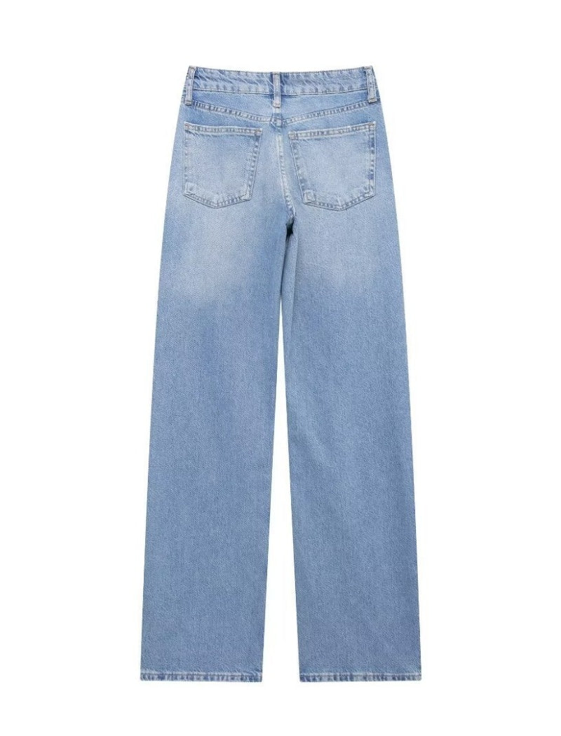 Star Studded Wide-Leg Jeans