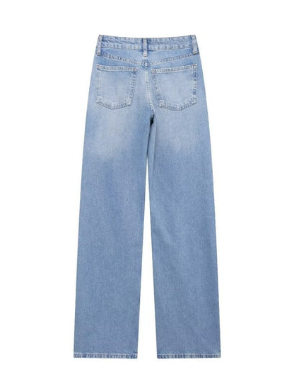 Star Studded Wide-Leg Jeans