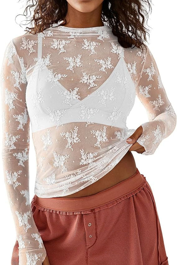 Floral Lace Long Sleeve Top