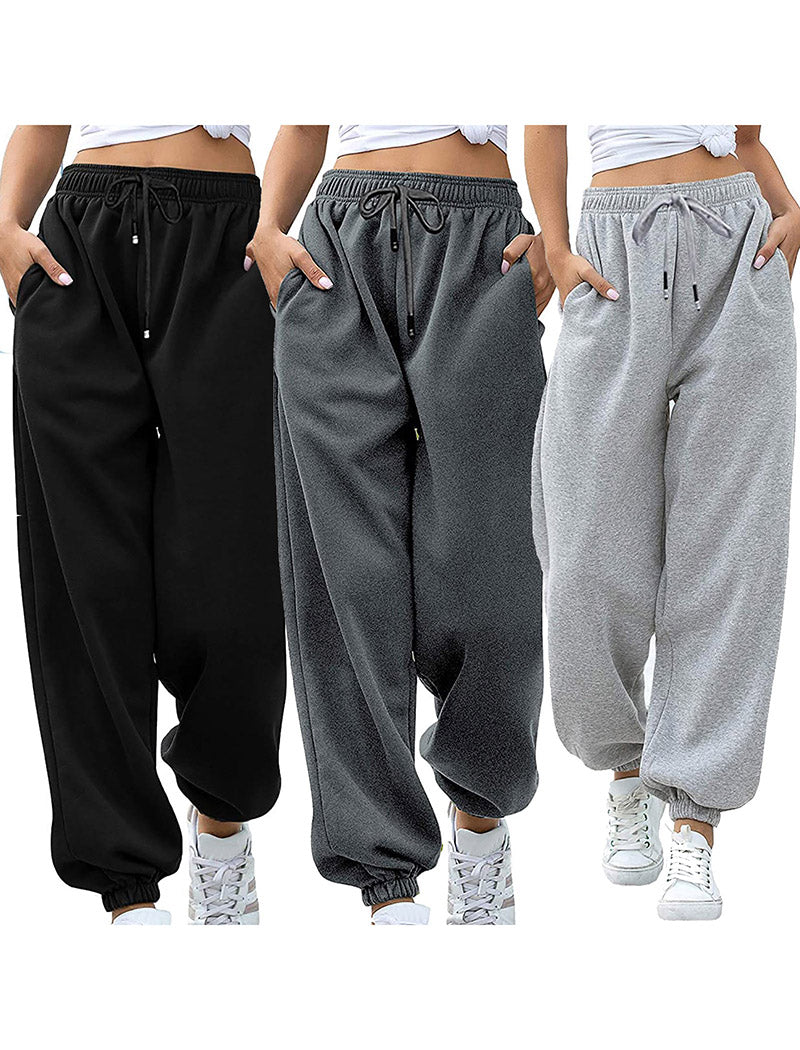 Elastic Waist Loose Fit Jogger Pants