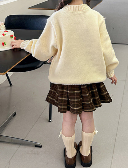 Bow-Knot Pullover Knit Sweater for Kids