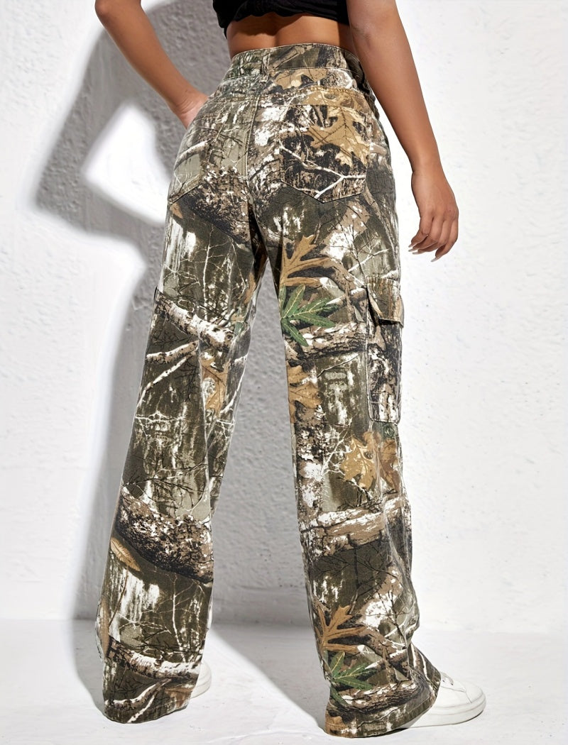 Relaxed Fit Camo Cargo Pants