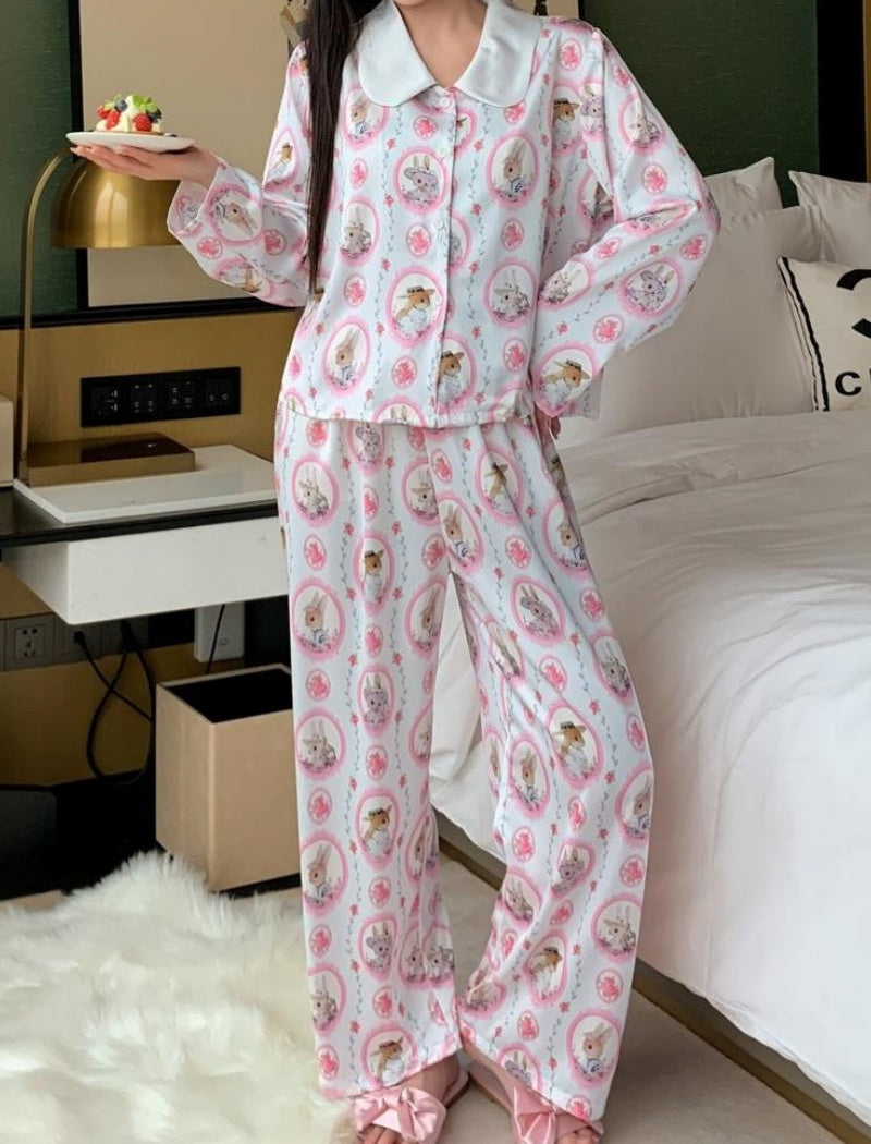 Floral Print Lounge Pajama Set