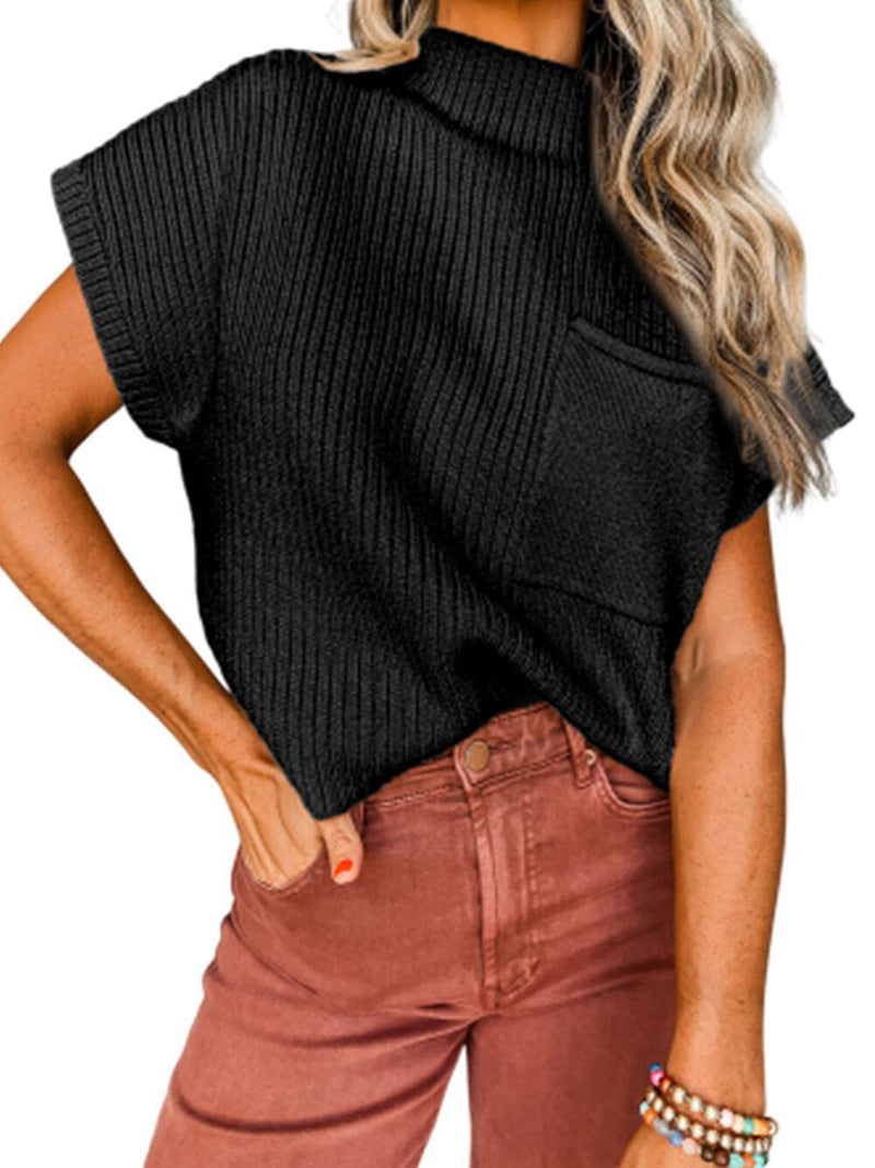 Solid High Neck Top