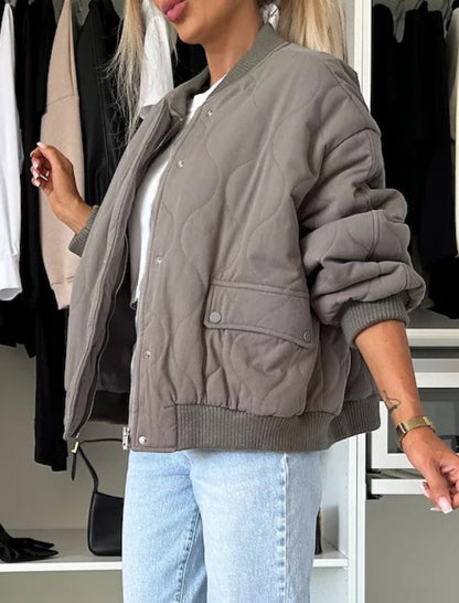 Quilted Bomber Jacket