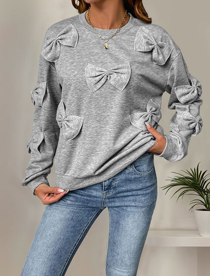 Bow-Accent Casual Top