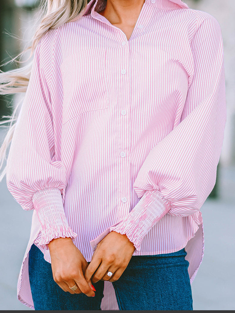 Striped Button-Up Shirt