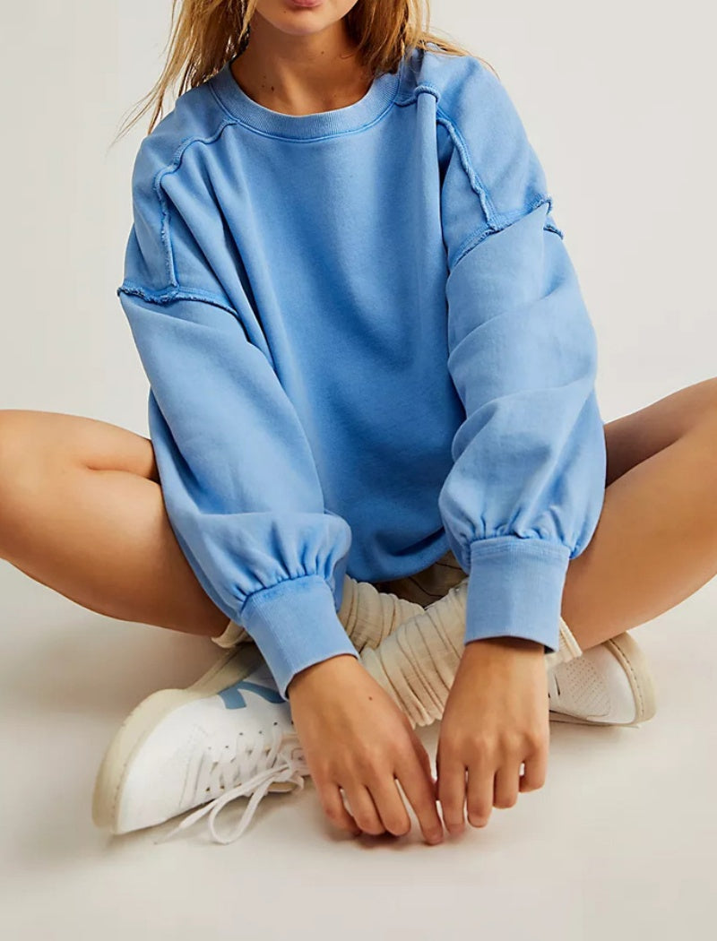 Oversized Crewneck Pullover Top