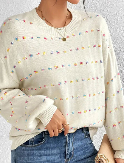 Colorful Dot Knit Sweater