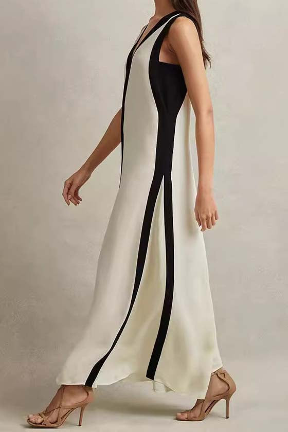 V-Neck Cutout Maxi Dress