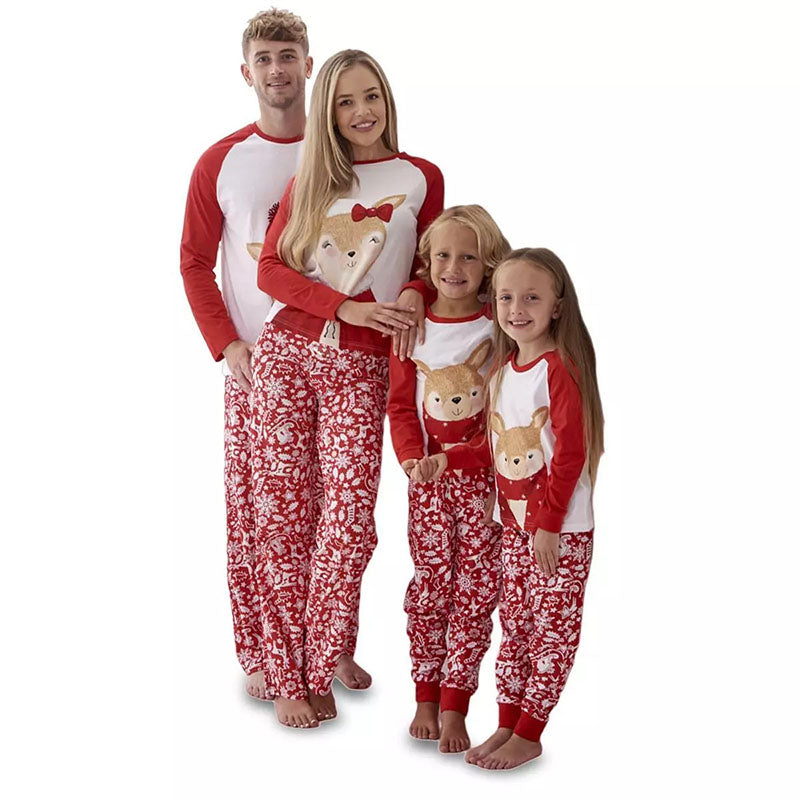 Festive Reindeer Family Pajama Set