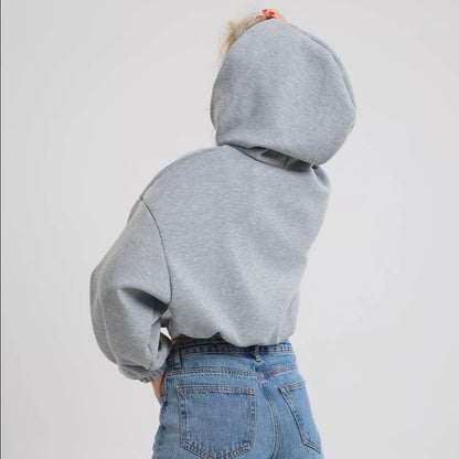 Long Sleeve Crop Zip Hoodie