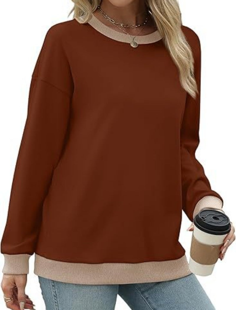 Color Block Crewneck Top