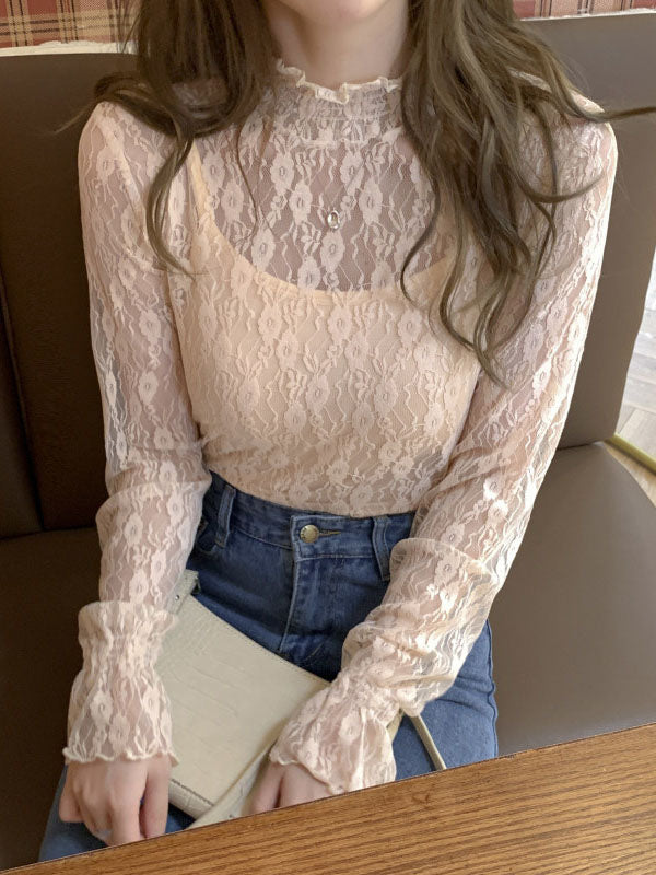 Lace Long-Sleeve Top