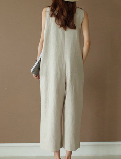 Sleeveless Wide-Leg Jumpsuit