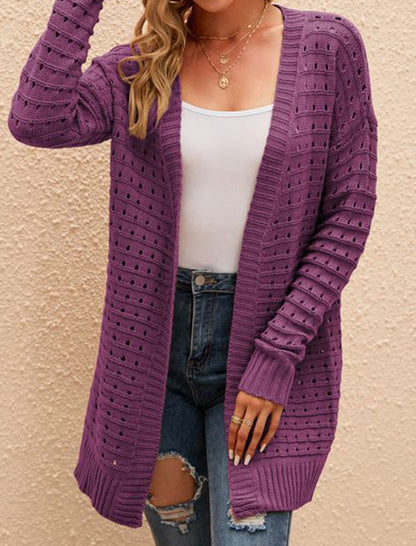 Open-Front Knit Cardigan