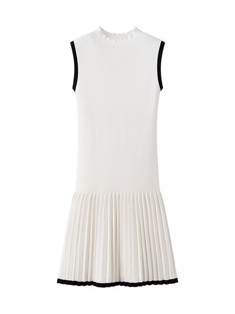 Sleeveless Pleated Midi Dress