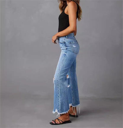 Distressed Flared Jeans