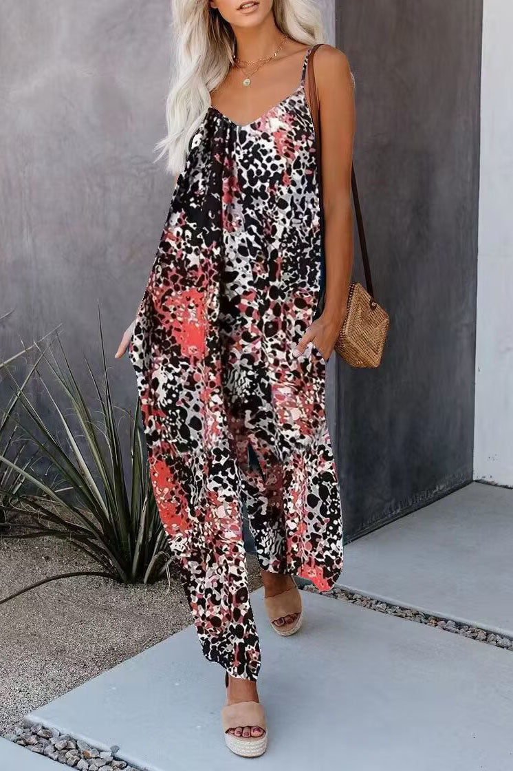 Leopard Print Cami Jumpsuit