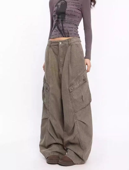 Oversized Cargo Wide-Leg Pants