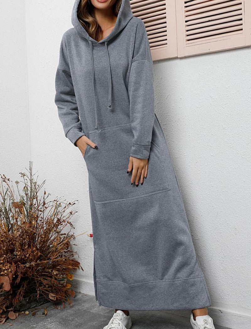 Casual Hoodie Long Dress