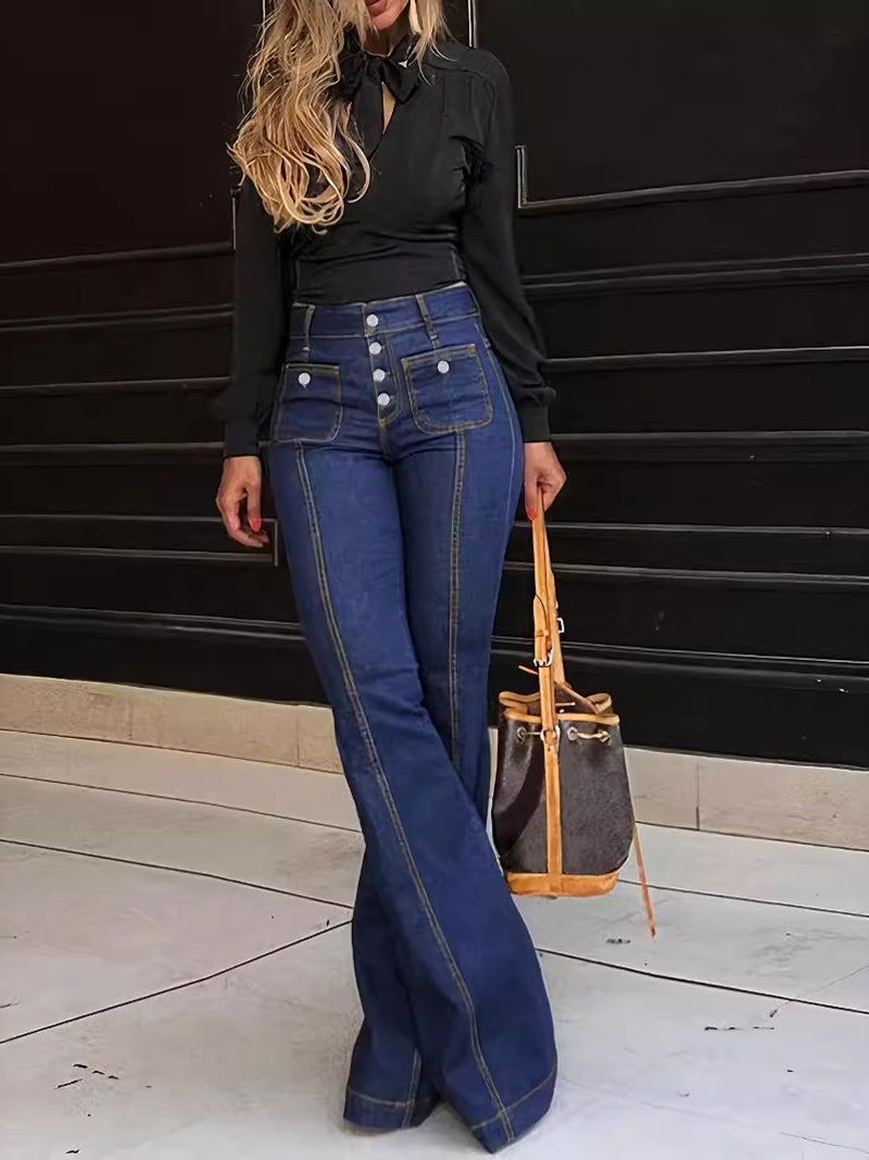 High-Waisted Flare Jeans